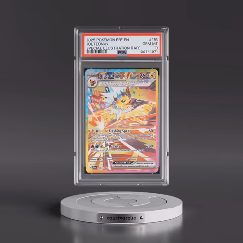 2025 Pokémon Pre EN-Prismatic Evolutions #153 Jolteon EX - Holo Special Illustration Rare (PSA 10 GE