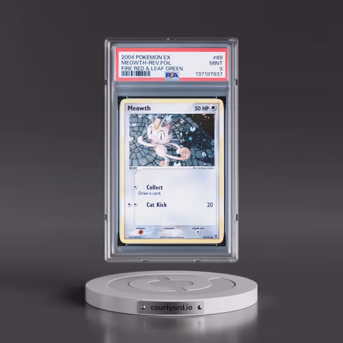 2004 Pokémon EX Fire Red & Leaf Green #69 Meowth - Reverse Foil (PSA 9 MINT)