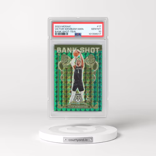2023 Panini Mosaic Bank Shot #17 Victor Wembanyama - Teal (PSA 10 GEM MINT)