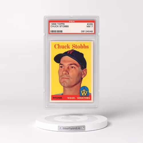 1958 Topps #239 Chuck Stobbs (PSA 7 NM)