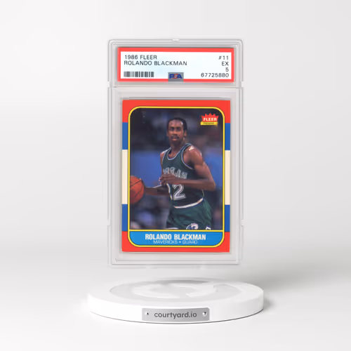 1986 Fleer #11 Rolando Blackman (PSA 5 EX)