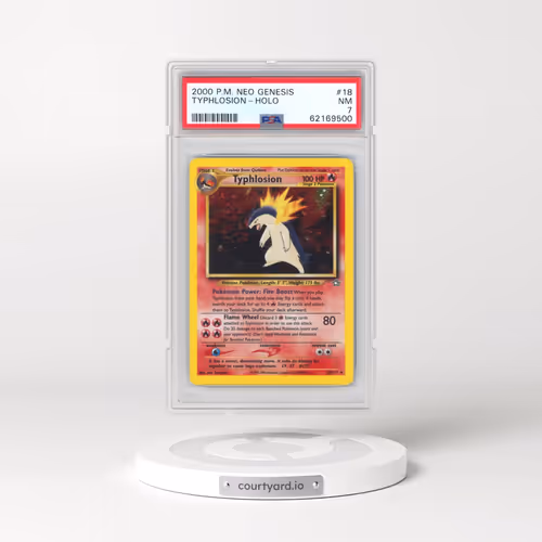 2000 Pokémon Neo Genesis #18 Typhlosion - Holo (PSA 7 NM)