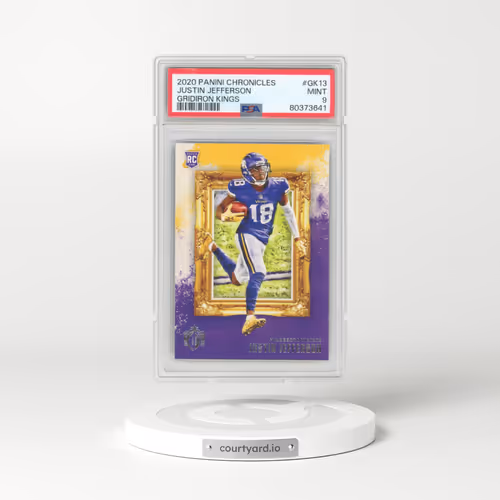 2020 Panini Chronicles Gridiron Kings #GK13 Justin Jefferson (PSA 9 MINT)
