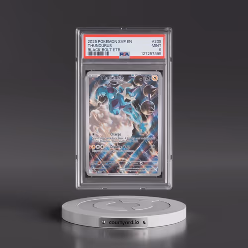 2025 Pokémon Svp EN-SV Black Star Promo #209 Thundurus - Black Bolt Elite Trainer Box (PSA 9 MINT)