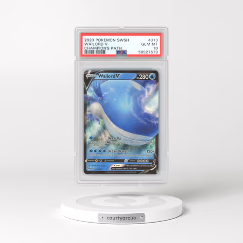 2020 Pokémon Sword & Shield Champion's Path #013 Wailord V - Holo (PSA 10 GEM MINT)