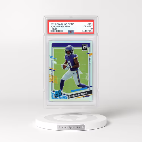 2023 Panini Donruss Optic #271 Jordan Addison - Holo (PSA 10 GEM MINT)
