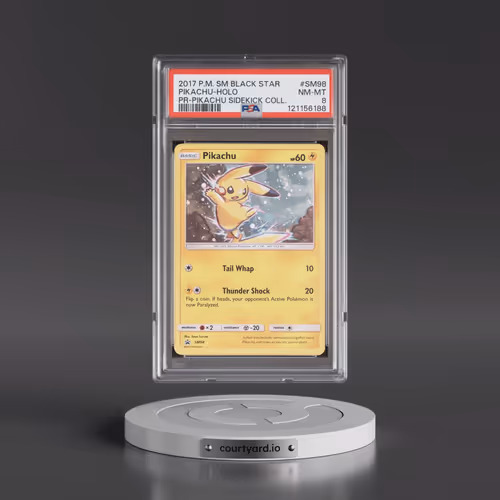 2017 Pokémon SM Black Star Promo #SM98 Pikachu - Holo Pikachu Sidekick Collection (PSA 8 NM-MT)