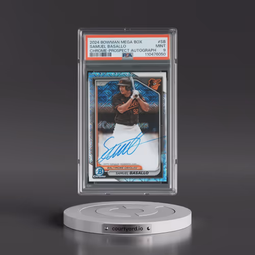 2024 Bowman Mega Box Chrome Bowman Prospect Mega Autographs #SB Samuel Basallo (PSA 9 MINT)
