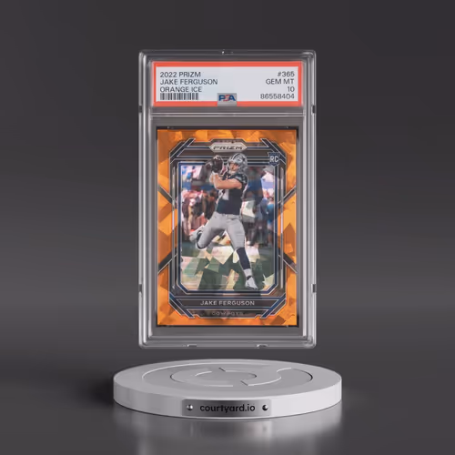 2022 Panini Prizm #365 Jake Ferguson - Orange Ice (PSA 10 GEM MINT)