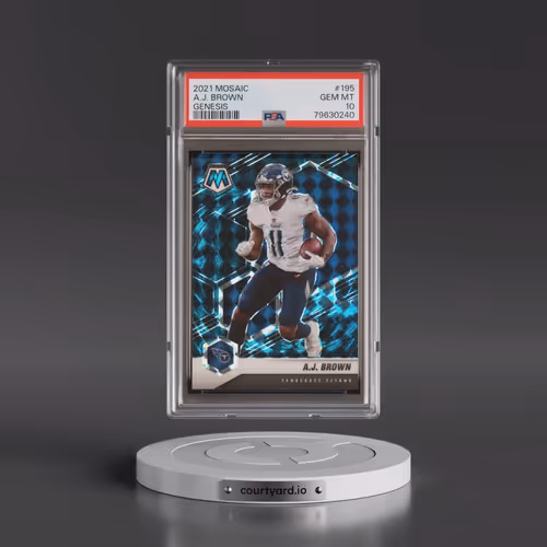 2021 Panini Mosaic #195 A.J. Brown - Genesis (PSA 10 GEM MINT)