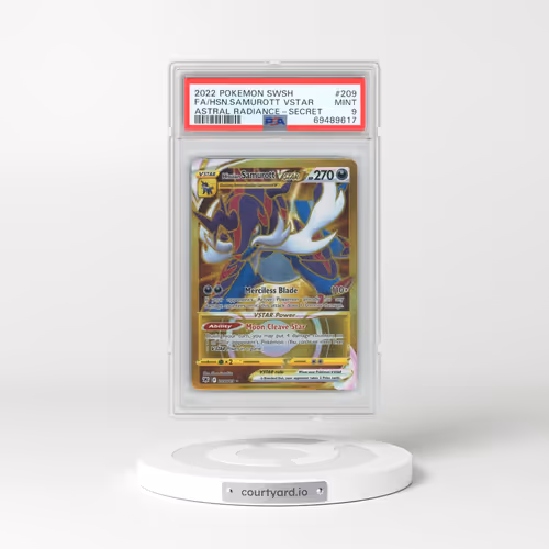 2022 Pokémon Sword & Shield Astral Radiance #209 Hisuian Samurott Vstar - Full Art Secret (PSA 9 MINT)