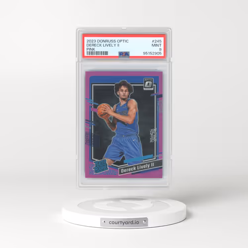 2023 Panini Donruss Optic #245 Dereck Lively II - Pink (PSA 9 MINT)