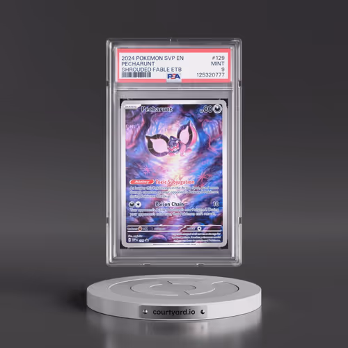 2024 Pokémon Svp EN-SV Black Star Promo #129 Pecharunt - Shrouded Fable Elite Trainer Box (PSA 9 MIN