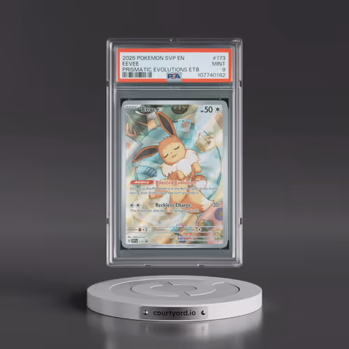 2025 Pokémon Svp EN-SV Black Star Promo #173 Eevee - Prismatic Evolutions Elite Trainer Box (PSA 9 M