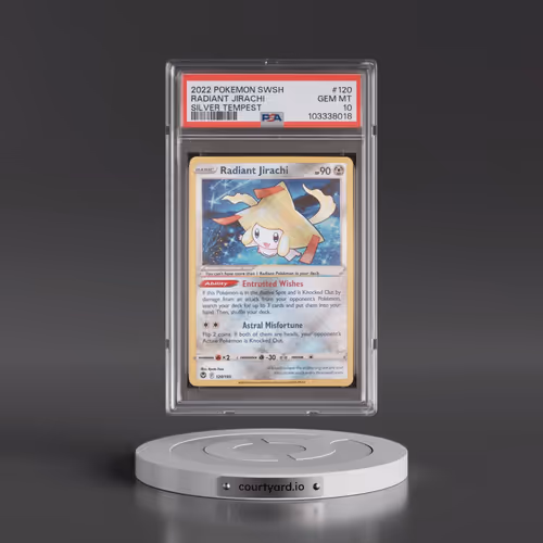 2022 Pokémon Sword & Shield Silver Tempest #120 Radiant Jirachi - Holo (PSA 10 GEM MINT)