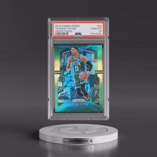 2019 Panini Prizm #39 Jayson Tatum - Green Prizm (PSA 10 GEM MINT)
