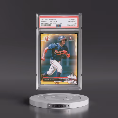 2017 Bowman Prospects #BP127 Ronald Acuna - Yellow (PSA 10 GEM MINT)