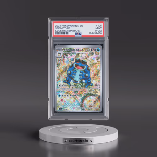 2025 Pokémon Blk EN-Black Bolt #105 Seismitoad - Illustration Rare (PSA 9 MINT)