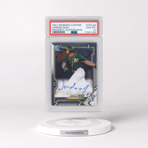 2021 Bowman Chrome Prospect Autographs #CPAJDI Jordan Diaz (PSA 10 GEM MINT)