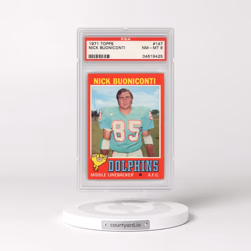 1971 Topps #147 Nick Buoniconti (PSA 8 NM-MT)