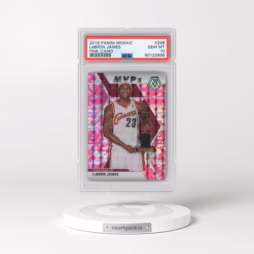 2019 Panini Mosaic #298 LeBron James - Pink Camo (PSA 10 GEM MINT)