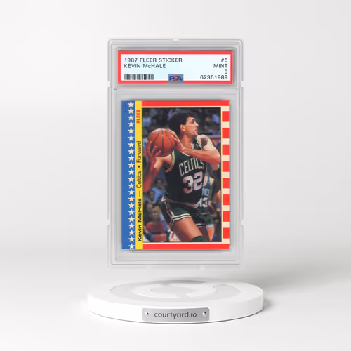 1987 Fleer Sticker #5 Kevin McHale (PSA 9 MINT)