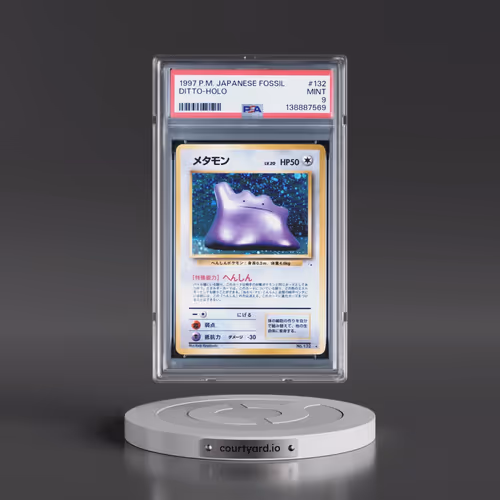 1997 Pokémon Fossil #132 Ditto - Holo (PSA 9 MINT)