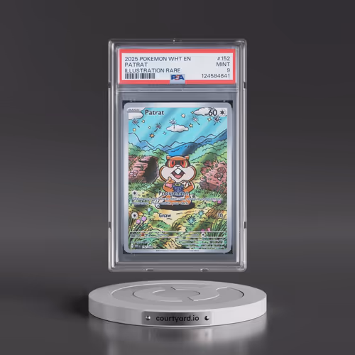 2025 Pokémon Wht EN-White Flare #152 Patrat - Illustration Rare (PSA 9 MINT)