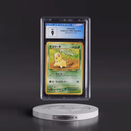 1999 Neo Premium File Chikorita - No Rarity (CGC 9 MINT)