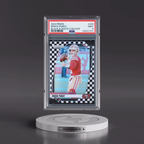 2024 Panini Prizm #249 Brock Purdy - Black & White Checker (PSA 9 MINT)