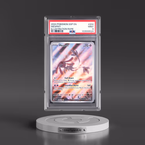 2024 Pokémon Ssp EN-Surging Sparks #204 Mesprit - Illustration Rare (PSA 9 MINT)