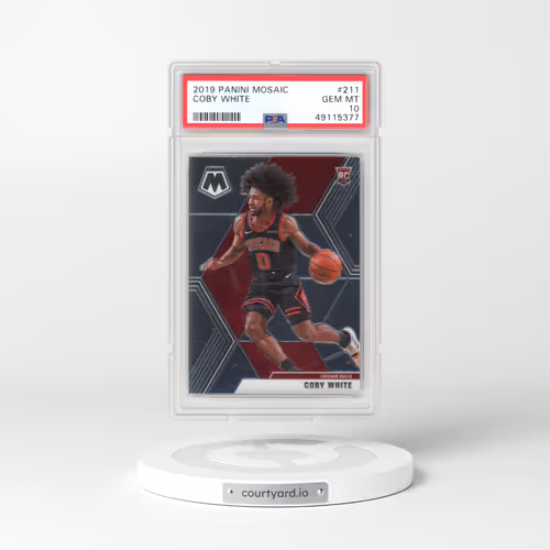 2019 Panini Mosaic #211 Coby White (PSA 10 GEM MINT)
