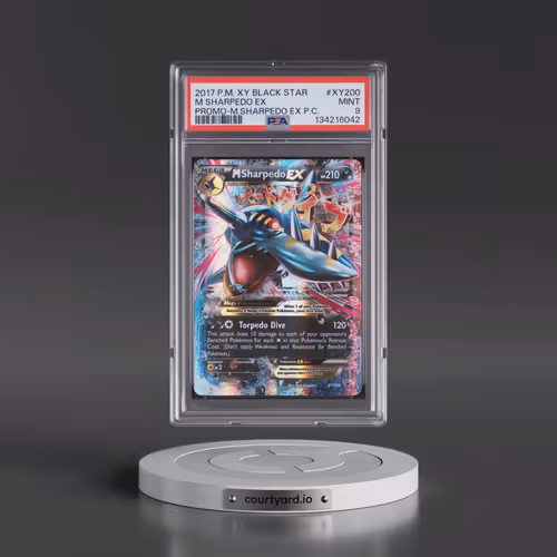 2017 Pokémon XY Black Star Promo #XY200 M Sharpedo EX - Holo Mega Sharpedo EX Premium Collection (PS