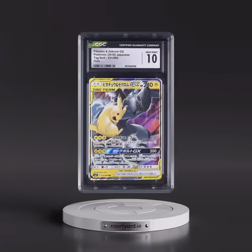 2018 Tag Bolt #031/095 Pikachu & Zekrom GX - Holo (CGC 10 GEM MINT)