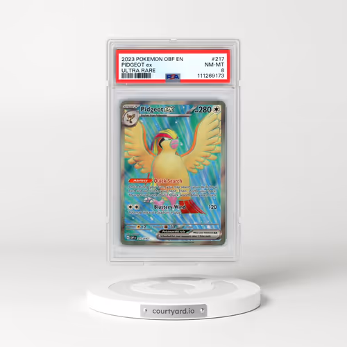 2023 Pokémon Obf EN-Obsidian Flames #217 Pidgeot EX - Holo Ultra Rare (PSA 8 NM-MT)