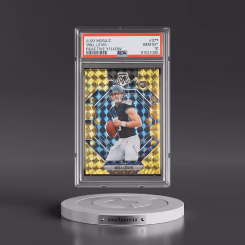 2023 Panini Mosaic #377 Will Levis - Reactive Yellow (PSA 10 GEM MINT)