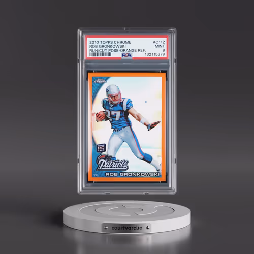 2010 Topps Chrome #C112 Rob Gronkowski - Running/Cutting Pose-Orange Refractor (PSA 9 MINT)