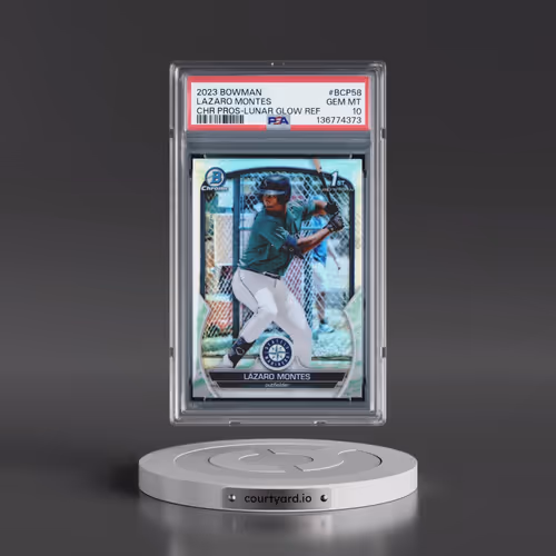 2023 Bowman Chrome Prospects #BCP58 Lazaro Montes - Lunar Glow Refractor (PSA 10 GEM MINT)