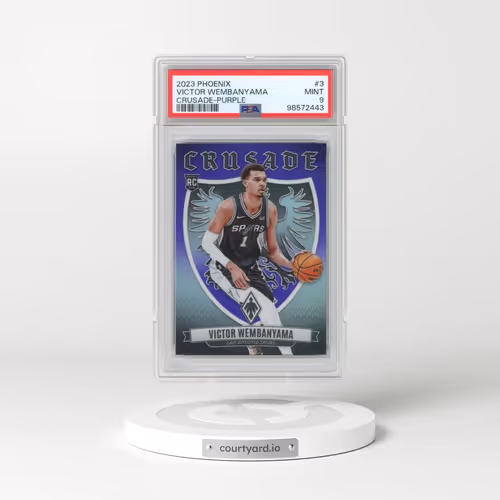 2023 Panini Phoenix Crusade #3 Victor Wembanyama - Purple (PSA 9 MINT)