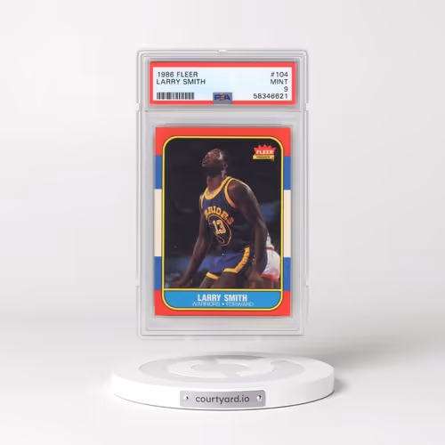 1986 Fleer #104 Larry Smith (PSA 9 MINT)