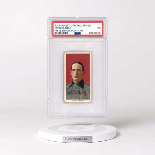 1909 T206 Sweet Caporal 150/30 Fred Clarke - Pittsburgh, Portrait (PSA 1 PR)