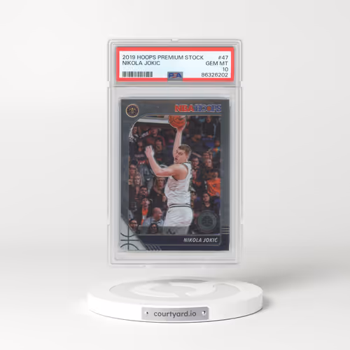 2019 Panini Hoops Premium Stock #47 Nikola Jokic (PSA 10 GEM MINT)