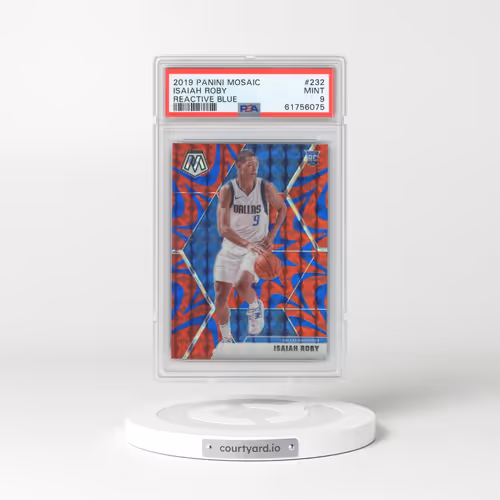 2019 Panini Mosaic #232 Isaiah Roby - Reactive Blue (PSA 9 MINT)