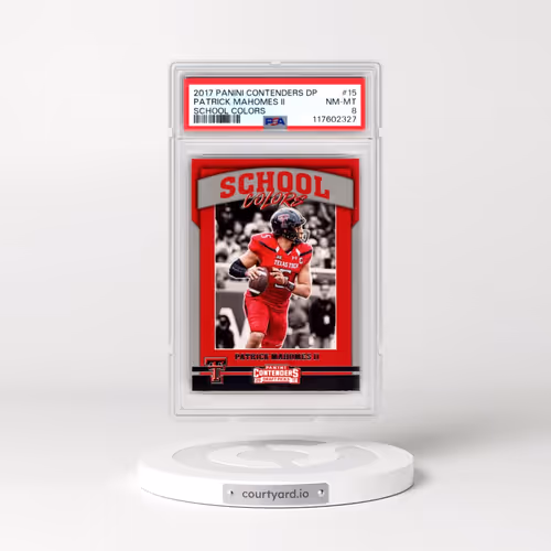 2017 Panini Contenders Draft Picks School Colors #15 Patrick Mahomes II (PSA 8 NM-MT)