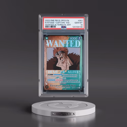 2023 One Piece Pillars of Strength #051 Eustass "Captain" Kid - Wanted Alternate Art (PSA 10 GEM MIN