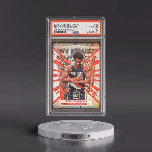 2023 Panini Donruss Optic My House #20 Scoot Henderson - Holo (PSA 10 GEM MINT)