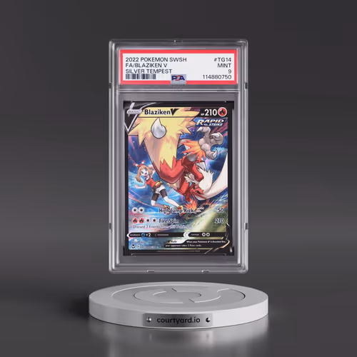 2022 Pokémon Sword & Shield Silver Tempest #TG14 Blaziken V - Holo Full Art (PSA 9 MINT)