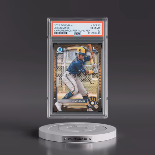 2025 Bowman Chrome Prospects #BCP50 Jesus Made - Reptilian Refractor (PSA 10 GEM MINT)