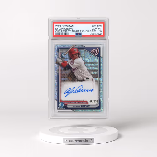 2024 Bowman Chrome Prospect Autographs #CPADC Dylan Crews - Hta Choice Refractor (PSA 10 GEM MINT)