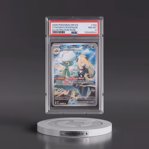 2025 Pokémon Dri EN-Destined Rivals #184 Cynthia's Roserade - Illustration Rare (PSA 8 NM-MT)